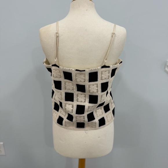 Anthropologie Black and Cream Women's Top - Picture 3 of 4